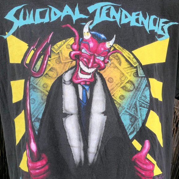 Vintage 1990 SUICIDAL TENDENCIES Show Me The MoneyTour T Shirt XL